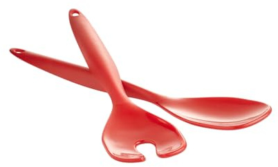 URBN-CHEF Lot de 2 couverts à salade en plastique coloré avec fourchette et cuillère