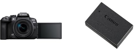 Canon EOS R10 Appareil Photo Hybride Format APS-C 242 Mpix Noir + Objectif RF-S 18-150mm F35-63 is STM Noir & Batterie LP-E17 Officiel pour EOS RP EOS M6 Mark II EOS 850D