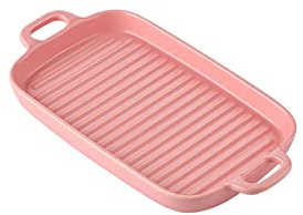 Fuente for Horno, Fuentes for Hornear de cerámica, Fuentes for Hornear pequeñas de cerámica con asa, Fuente for Horno, Cacerola for Lasaña for Asar, Utensilios for Hornear rectangulares pequeños (6,1