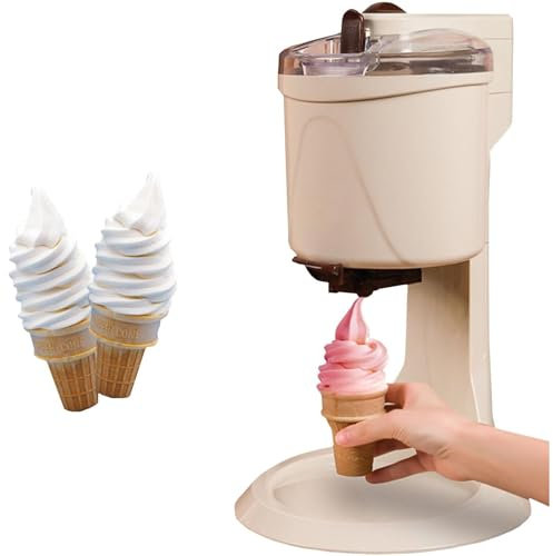 RayGenius Ice Cream Maker, Fully Automatic Mini Fruit Soft Serve Ice Cream Machine, Healthy, Dairy Free Simple Home Kitchen