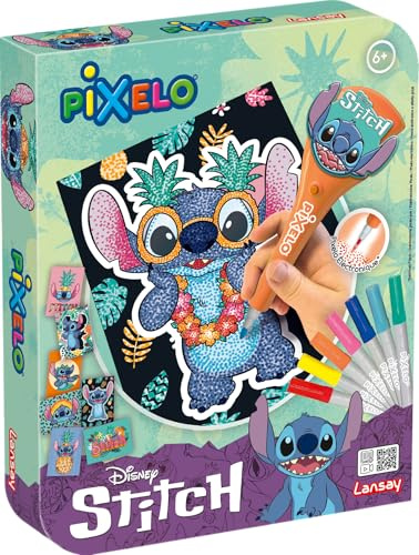 Lansay - PIXELO - Coffret Disney STITCH - Crée de Magnifiques Dessins Colorés en Quelques Instants - Activité Créative et Ludique pour Enfants - Loisir Créatif - Développe L'Imagination - Dès 6 ans