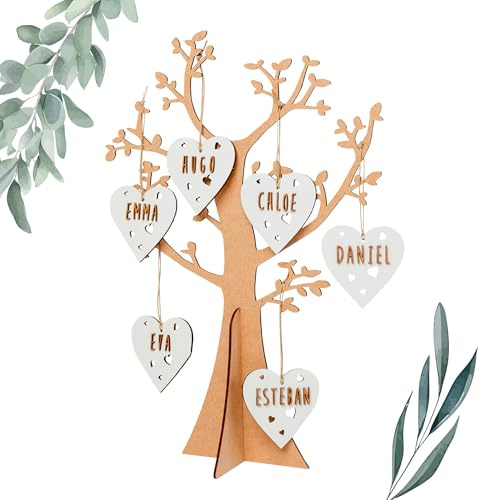 WONDEE Árbol de la Vida Personalizado Decorativo [4 Modelos] Regalos Originales para Mujer Personalizados, Regalo Día de la Madre, Regalos Originales Navidad, Cumpleaños para Madres, Abuelas y Esposas