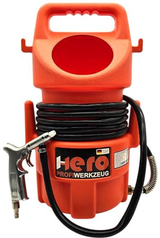 HERO Druckluft Sandstrahlgerät 10 Liter Sandstrahler Mobile Sandstrahlanlage Behälter mit Sandstrahlpistole Arbeitsdruck 8,2 Bar Strahlpistole zum Entfernen von Rost, Flecken und Farbe Strahlgerät