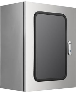 Wandmontiertes Gehäuse aus Edelstahl für elektronische Geräte, wetterfeste elektrische Anschlussdose aus Metall für den Außen-/Innenbereich, Verteilerkasten-Projektbox mit Montageplatte und