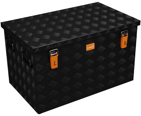 Alubox - STRONG - BLACK EDITION - Alu- Riffelblechkiste - ABX-R150 Metallkiste 3mm - 150 L -