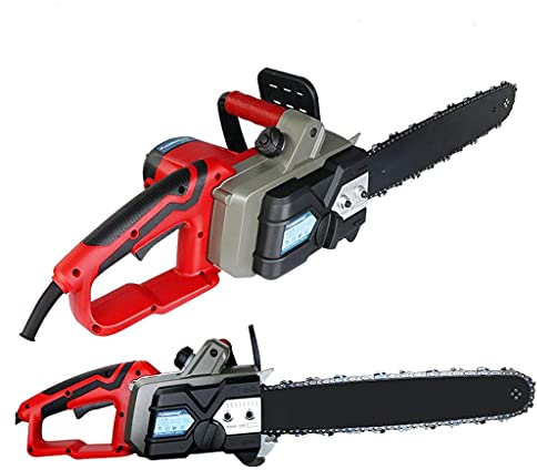 IUBGFTO Mini Motosierra eléctrica inalámbrica con una Sola Mano, Adecuada para podar árboles de jardín y Cortar Madera, Sierras de Cadena eléctricas de 1900W (Rojo)
