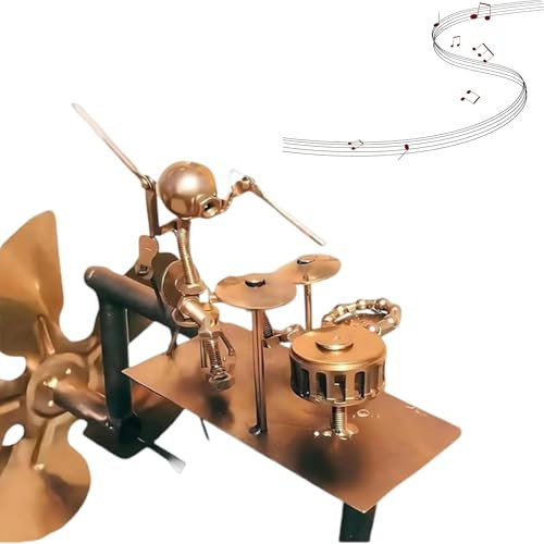 CONQUERALL Scultura in metallo fatta a mano per il mulino a vento della Rock Band, per il cortile all'aperto, per la decorazione del giardino