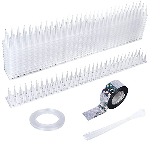 Joellfuner Pinchos Antipalomas, 5 Metros Anti Pájaros, Picos Anti-Pájaros, Pinchos para Ahuyentar Palomas, Gatos, Sistema Anti Pinchos para Pájaros, Pájaros Control para Aves, Cercas, Balcón, Tejado