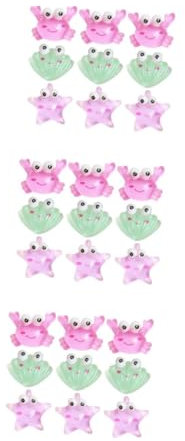 Cabilock 3 Sätze Marine Life Decoration Accessoires Meerestiere Mini-krabbe Ozeanspielzeug Meereslebewesen Minifiguren Aus Harz Harzfiguren Mini-tierfiguren Aus Kunstharz 60 Stück * 3