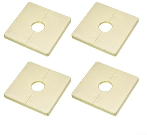 Aprilsunnyzone Self Plumbing Flanges 4 Pcs ABS Wall Split Plates for D20 Plastic and DN15 Metal Pipe Coverage