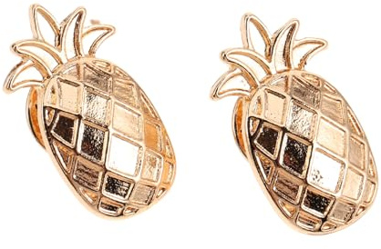 Broche Ananas Cartoonesque 2 Pièces en Alliage de Zinc