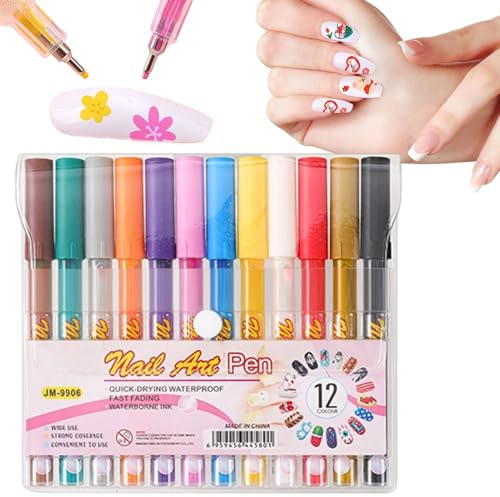 Nagellack Stifte Für Kinder - 12 Farben Acrylic Paint - schnelltrocknende Nagellack Stifte - Für Füße Hände Beauty Bedarf Alltag Feiertag Sommer Frühling Halloween Hochzeit