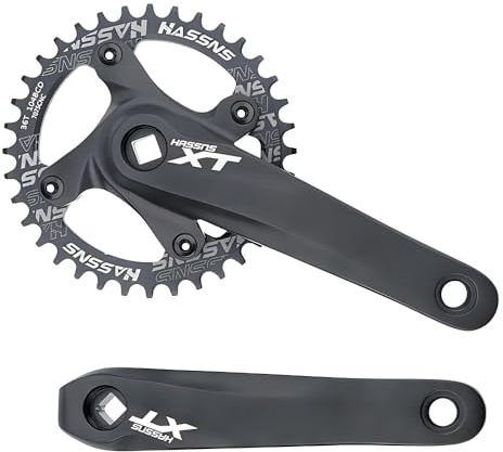 kefeimumu Juego de bielas para Bicicleta de aleación de Aluminio, cuadradas, para 8/9/10/11 velocidades, bielas de Bicicleta de montaña de 170 mm, 104 BCD (Juego de bielas para Bicicleta 36T)