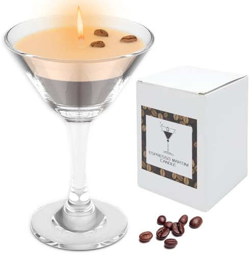 KTCINA Espresso Martini Candle for Women Men, Decorative Coffee Scented Candles with Cotton Wick, Palm Wax Candles Unique Gift for Espresso Lovers, Mother, Birthday, Christmas, Coffee Bar, Home Decor