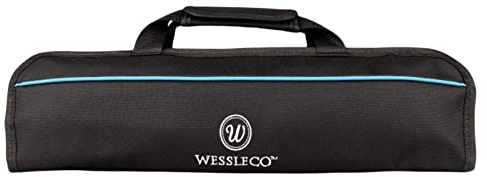SiaBiced Knife Bag for Cooking Tools, Carrying Case with 5 Compartments for Travel, Blue