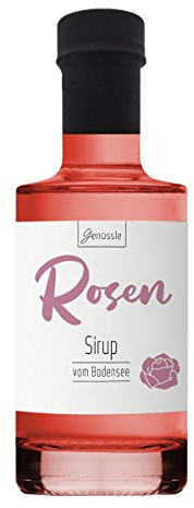 BIO Rosenblüten-Sirup 200ml - Genüssle Rosensirup vom Bodensee - Rosen Sirup aus echten heimischen Rosenblüten - natürlich ohne Zusatzstoffe