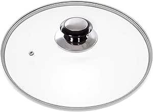 Bahob® Tempered Glass Saucepan Casserole Frying pan Lid Replacement Glass Lids for Pans Pots and Casseroles Pan Lid Knobs With Screws 14CM to 36CM (18 CM)