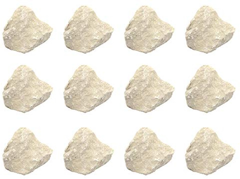 EISCO 12PK Raw Limestone Chalk, Sedimentary Rock Specimens - Approx. 1 - Geologist Selected & Hand Processed - Great for Science Classrooms - Class Pack Labs