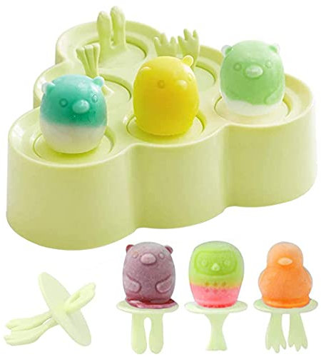Eisform Silikon, 6 Eisformen, Eisförmchen Popsicle Formen Set, DIY Eis am Stiel, Stieleisformer LFGB Geprüft und BPA Frei, Mini Eisformen für Kinder, Baby