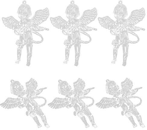 12st Durchsichtiger Engel Glasornament Feiertagsdekorationen Hängende Ornamente Weihnachtsengel Anhänger Weihnachtsschmuck Weihnachtsbaum Engel Glas Kristall Geschenk Acryl