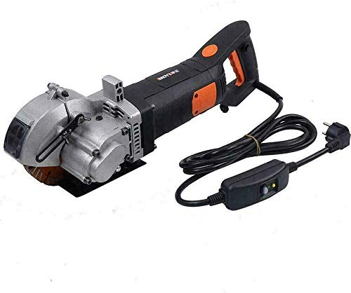 Elektrische 4800W Wand Chaser Maschine Mauernutfräse Schlitzfräse Wandschlitzer mit 5 Sägeblätter 360 Grad Tiefe 42mm Fugenfräse für Ziegel Beton Marmor