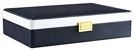 XIAOXIAO Organizador De Caja De Joyería Para Mujeres Mujeres Caja De Almacenamiento De Joyas De Viaje Cuero Tenedor De Pantalla De La Bandeja De Joyería Para El Collar Del Anillo Reloj De Pulsera Rega