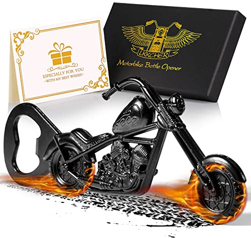 LKKCHER Weihnachtsgeschenke für Männer, Ausgefallene Motorrad Geschenke für Männer, Chopper Motorrad Bier Flaschenöffner, Vatertagsgeschenk, Männer Geschenk, Geburtstagsgeschenk für ihn Papa Mann