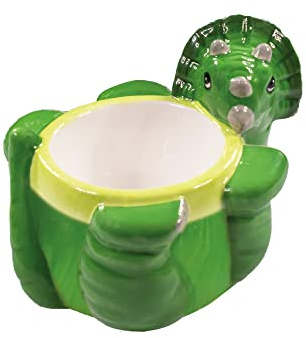 Deluxebase Crockery Critters Egg Cup - Triceratops de Coquetiers Mignons en céramique en Forme d'animaux pour Enfants et Adultes