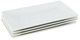 Vencier Porcelain Serving Platters - Set of 4 | Platters, Restaurant Plates for Meat, Appetizers & Entrées | Dessert Plates