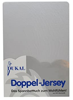Dukal | Spannbettlaken für Split Topper | max. Höhe 10 cm | 180x220 – 200x220 cm | aus hochwertigem DOPPEL-Jersey | 100% Baumwolle | Farbe: grau