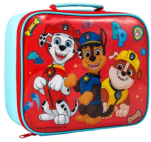 Zawadi Global Paw Patrol - Lonchera rectangular aislada para niños y niñas, tamaño perfecto para empacar aperitivos calientes o fríos para la escuela y viajes, sin BPA