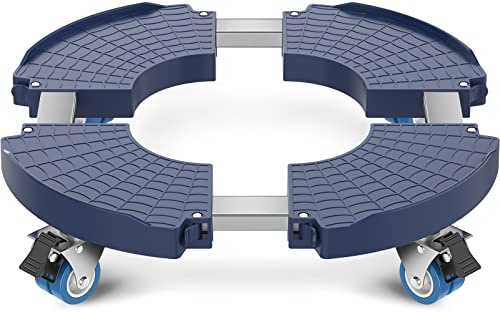 VANCASTLE Pflanzenständer mit Rädern, robuster Pflanzenroller, 38,1 - 55,9 cm, verstellbar, Palnt Radstand, 199,6 kg, großer Topfpflanzwagen für Blumenumzug, Blau, 1 Stück