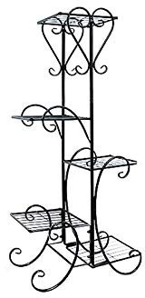 FLBT Pflanzenständer Blumenständer Hanging Iron Art Geländer Fensterbank Wandhalterung Blumentopfhalter Perfekte Dekoration (Size : Five)
