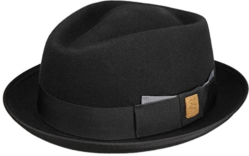 Stetson Maitland Diamond x The Feebles Wollhut Schwarzer Unifarbener Hut Mit Diamantkrone Wasserabweisend Knautschbar Damen Herren Ganzjährig schwarz XXL (62-63 cm)