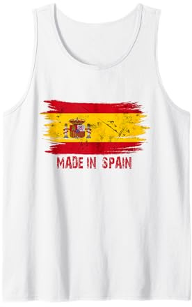 Hecho España Bandera España Orgullosa en Español Camiseta sin Mangas