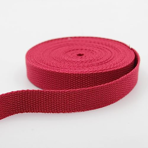 Leduc 3 mètres Sangle Coton Bagage poignée Sac Ceinture bandoulière Harnais Sac à Dos Maroquinerie Grande qualité Rouge (32) 3cm
