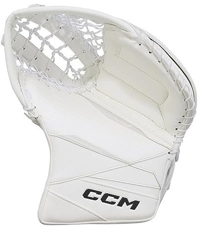 CCM AXIS 2.9 Guanti da hockey su ghiaccio Catcher Intermediate, bianco/bianco/bianco, regolare