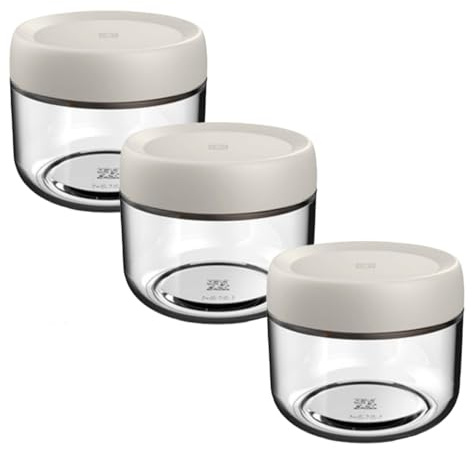 Eidoct 3-Pack 10oz Overnight Oats Jar Glass Jar with Lid Breakfast Pots | Overnight Oats Container, Yogurt Jars, Leakproof Oatmeal Salad Jars, for Breakfast Cereal Milk Fruit, White