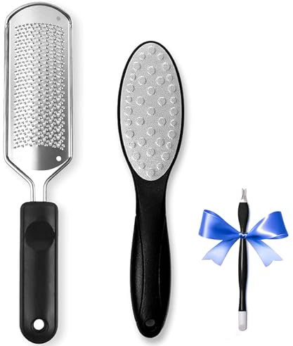 Lima per piedi, Raspa per Pedicure, Raspa Piedi in Acciaio Inox, per Eliminare Duroni Calli Pelle Morta Cornea