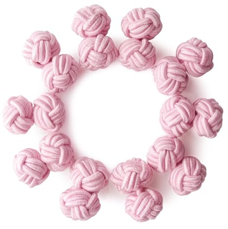 HONEY BEAR 5 par herr/kvinnor silkestyg knut vridna manschettknappar set, för skjorta/klänning affärsbröllop, rund form med låda, 8mm, Siden Polyester, Ingen ädelsten