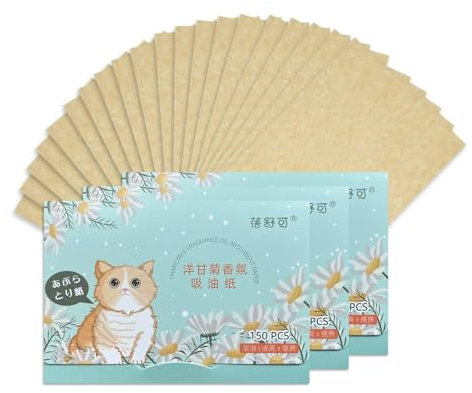 450 hojas papel secante, papel para controlar la grasa, hojas absorbentes de grasa naturales, adecuadas para hombres y mujeres con piel grasa，Azul