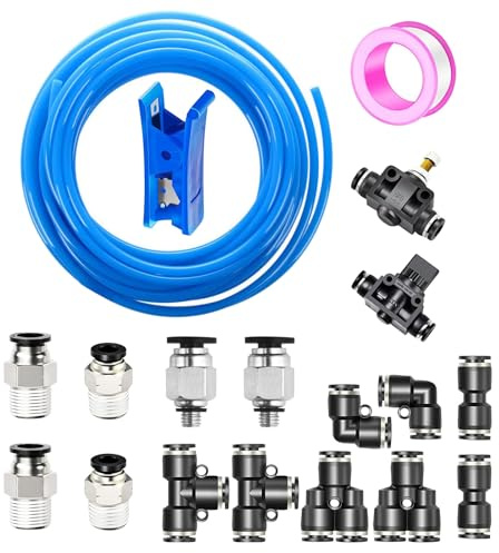 HUAZIZ Blau 8mm OD 5mm ID Polyurethan PU Luftschlauch Rohr Rohrsatz 10 Meter 32.8ft