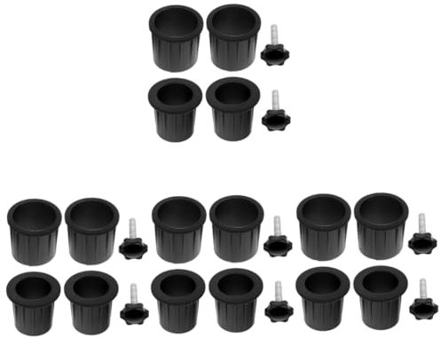 BESPORTBLE 4 Ensembles Accessoires pour Pieds de Parasol Couvert Plastique Bouchon Plastique Coupe-Vent Parapluie de Plage Bouchon de Trou de Parasol de Table Parapluie Le Fer Black