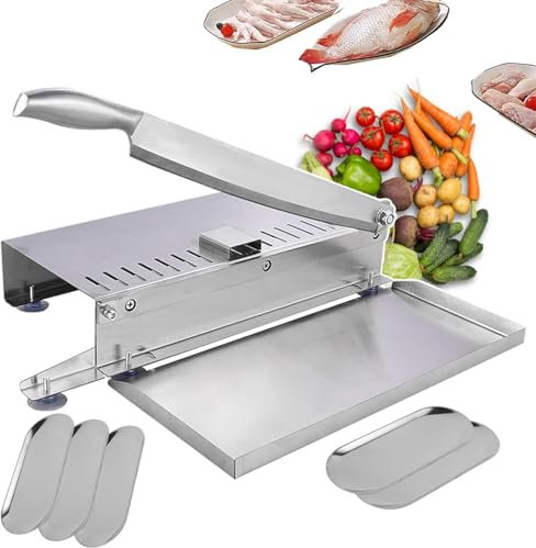 DMBBSAPBSH Cortadora de Fiambre, Cortador Manual de Carne, Picar fácilmente con Pala de Almacenamiento de Gran Capacidad | Cuchillos de Carnicero comerciales for Picar y Cortar