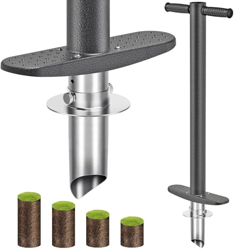 Benelabel Plantoir à Bulbes, Outil de DéSherbage de Jardin 93cm Plantoir pour Tulipes 7.6-15cm Profondeur Accessoire Jardinage Bulbes bec Outil Multifonctionnel Jardinage la LibéRation Terre CompactéE