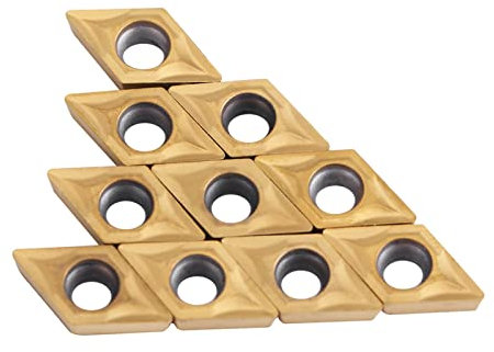 Carbide Tips Inserts Cutter, 10 PCS Lathe Turning Tool with Box, for Steel, Stainless Steel Finishing