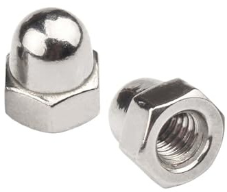 Edelstahl-Kuppelmuttern, 2 Stück Hutmuttern M10, verschiedene Steigungen, 304 Edelstahl, Feingewinde, Sechskant-Hutmuttern(2Pcs Pitch1.5mm)