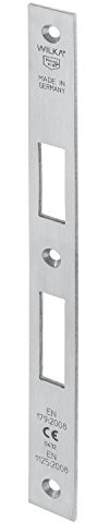 Schließblech WILKA P662, flach/eckig 270 x 24 x 3 mm, Edelstahl