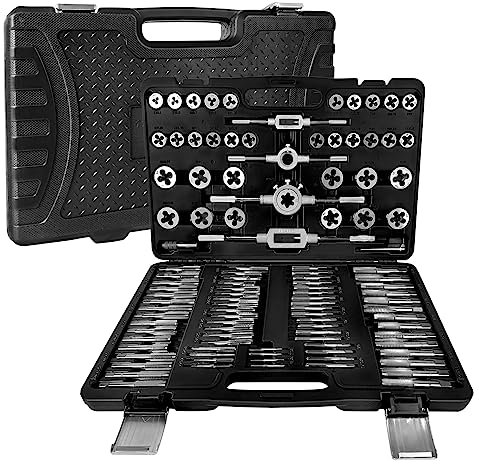 ACXIN Gewindeschneidsatz 110tlg, Gewindeschneider Gewindeschneid Satz, Gewinde Schneider Bohrer Werkzeug Set (110 teilig)