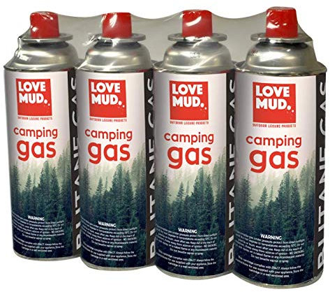 Unibos 4 Pack Camping BBQ Outdoor Butane Camping Gas Canister for Camping Cooker